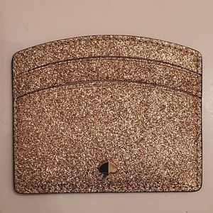 Gold Glitter Kate Spade Card Holder